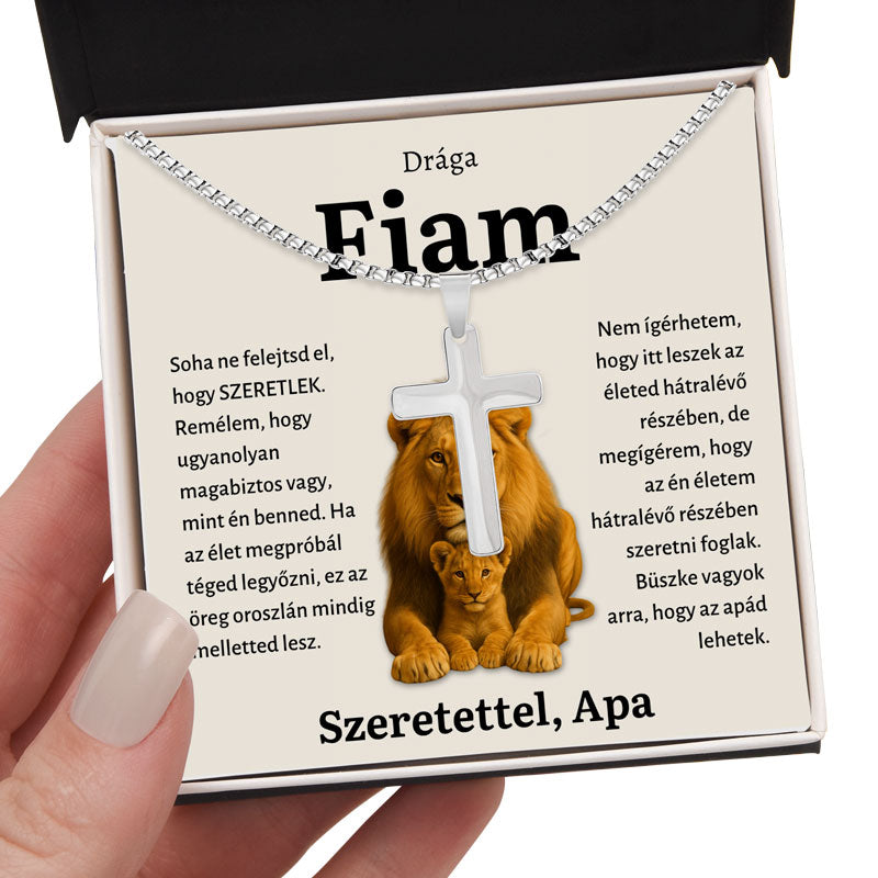 11C Ajándék a fiának - Apa kereszt nyaklánc