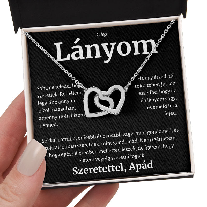 3i Ajándék a drága lányomnak - Szíves nyaklánc apától