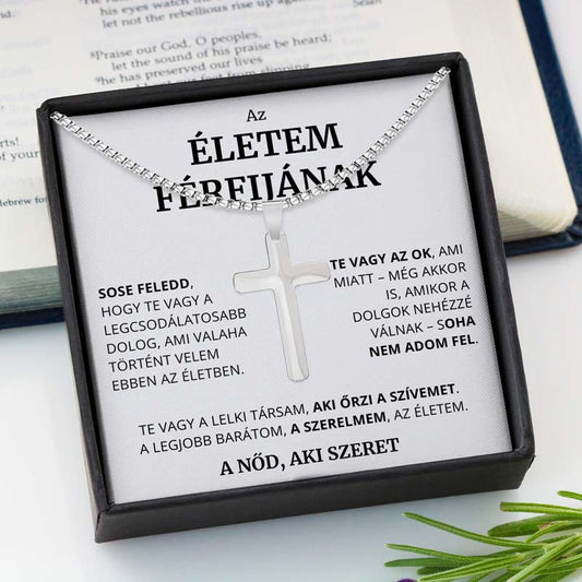 8C Ajándék Életem Férfijának - Kereszt Nyaklánc