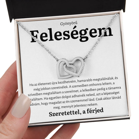 Ajándék a gyönyörű feleségemnek - Szíves nyaklánc