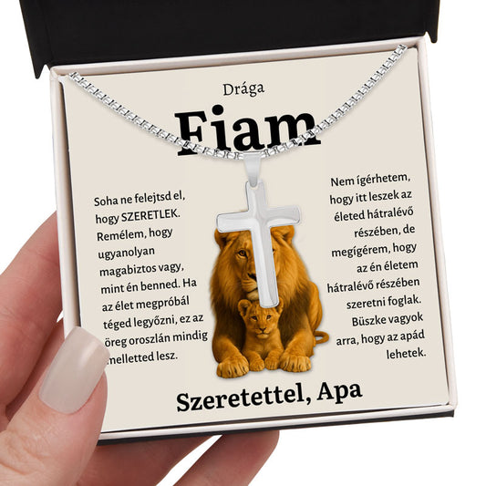 11C Ajándék a fiának - Apa kereszt nyaklánc