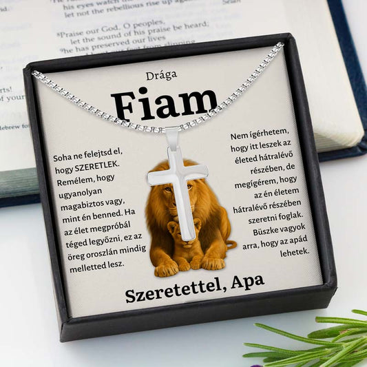 11C Ajándék a fiának - Apa kereszt nyaklánc